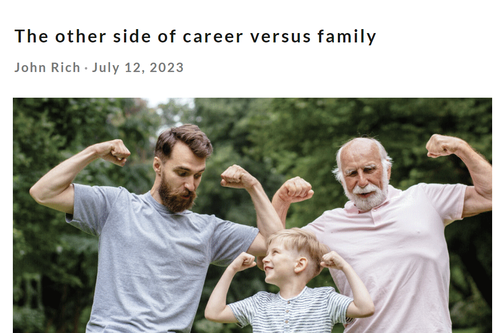The other side of career versus family – article in Medical Forum